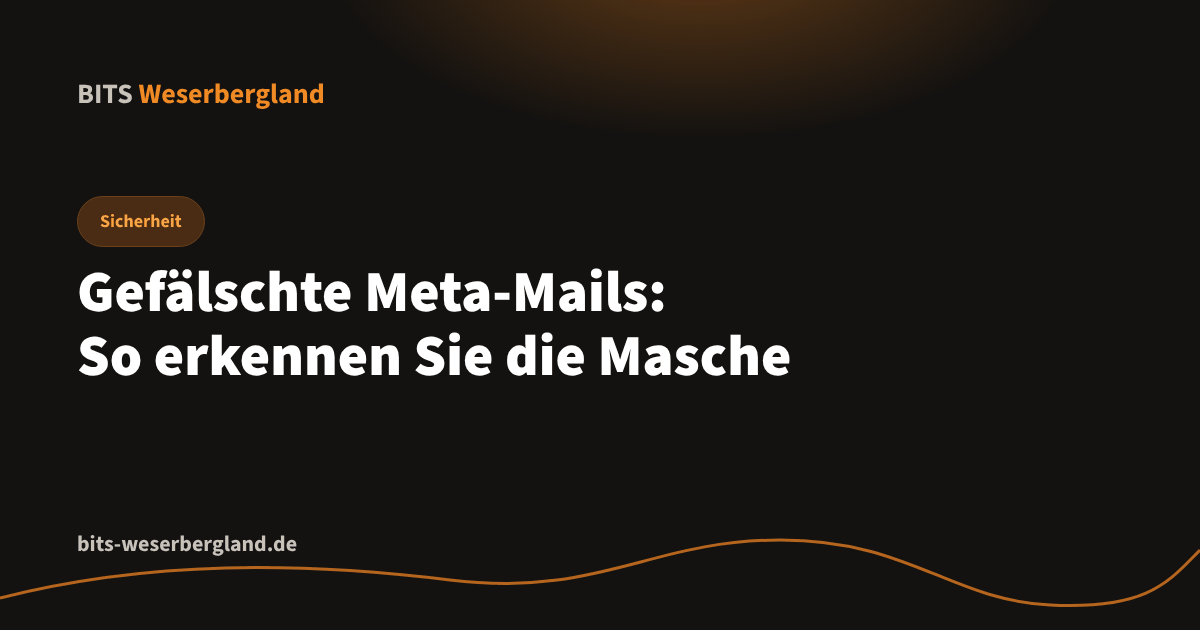 Gefälschte Meta-Mails: So erkennen Sie die Masche